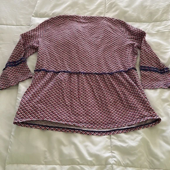 Boden 3/4 length sleeve embellished boho style peasant top 8R - Picture 7 of 9